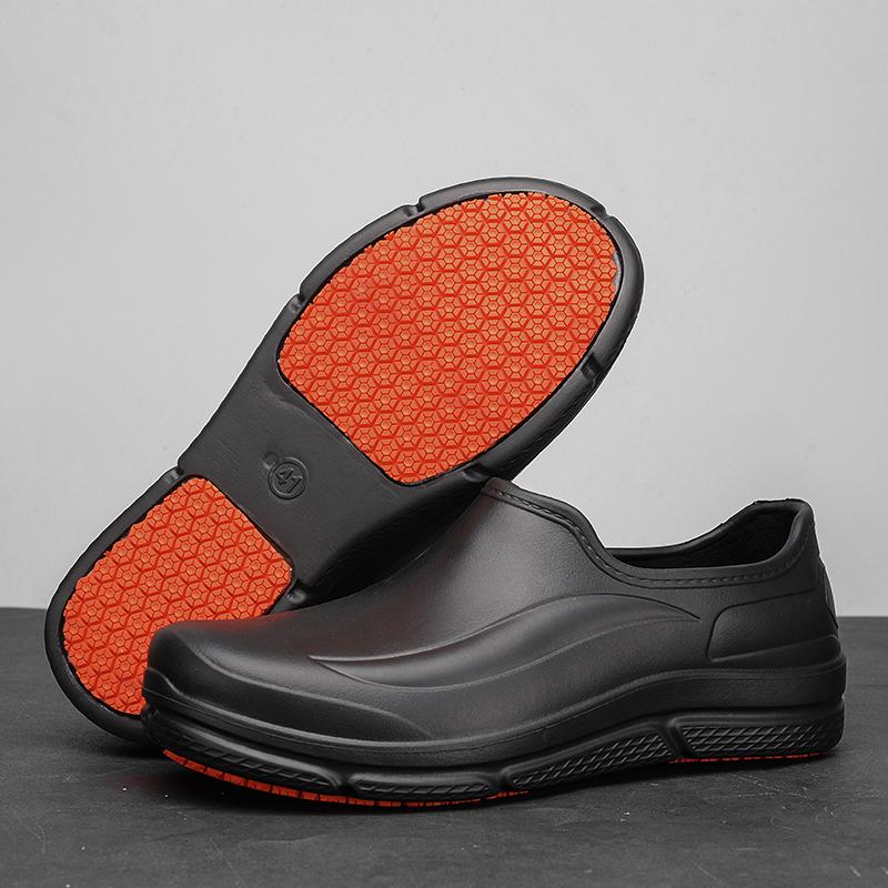 Anti-Slip Chef Nurse Work Clogs Waterproof Oil-Proof Wide Toe Lightweight Cushion for Hospital Kitchen Restaurant clogs Black Footwear Walking Shoes