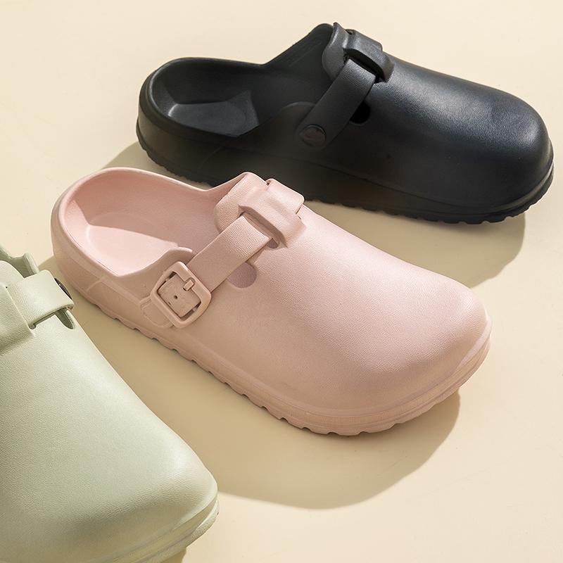 Waterproof non-slip work clogs arch support for chefs nurses labs gardens, lightweight and comfortable slip-on sandals, elastic foam shoes mules