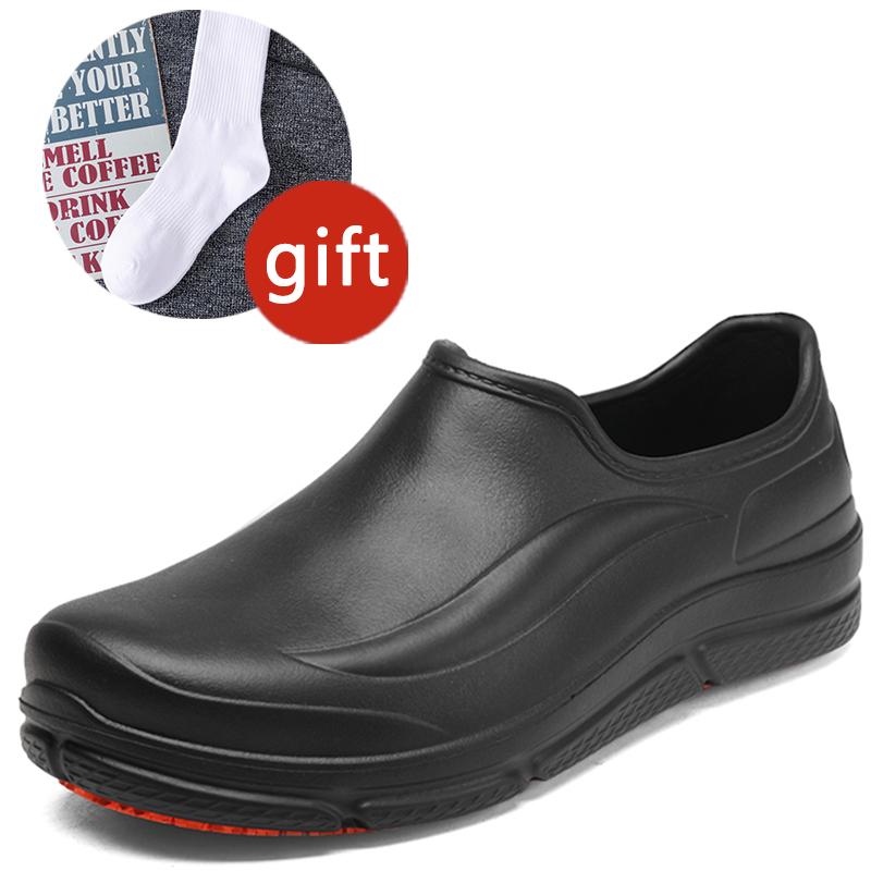 Anti-Slip Chef Nurse Work Clogs Waterproof Oil-Proof Wide Toe Lightweight Cushion for Hospital Kitchen Restaurant clogs Black Footwear Walking Shoes
